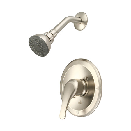 OLYMPIA FAUCETS Single Handle Shower Trim Set, Wallmount, Brushed Nickel T-2302-BN
